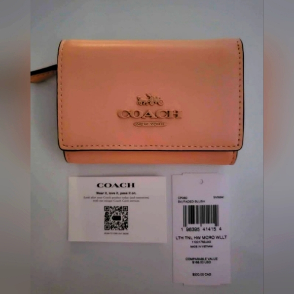 Coach Peach Wallet - Picture 1 of 3